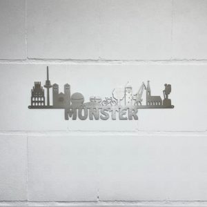 Edelstahlschild - Münster Skyline I