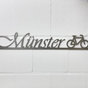 Edelstahlschild - Münster Leeze II