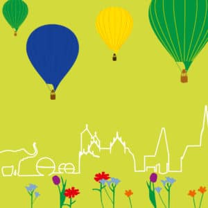 Münster Skyline mit Ballons