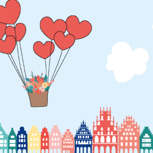 Giebelhäuser & Herzballons